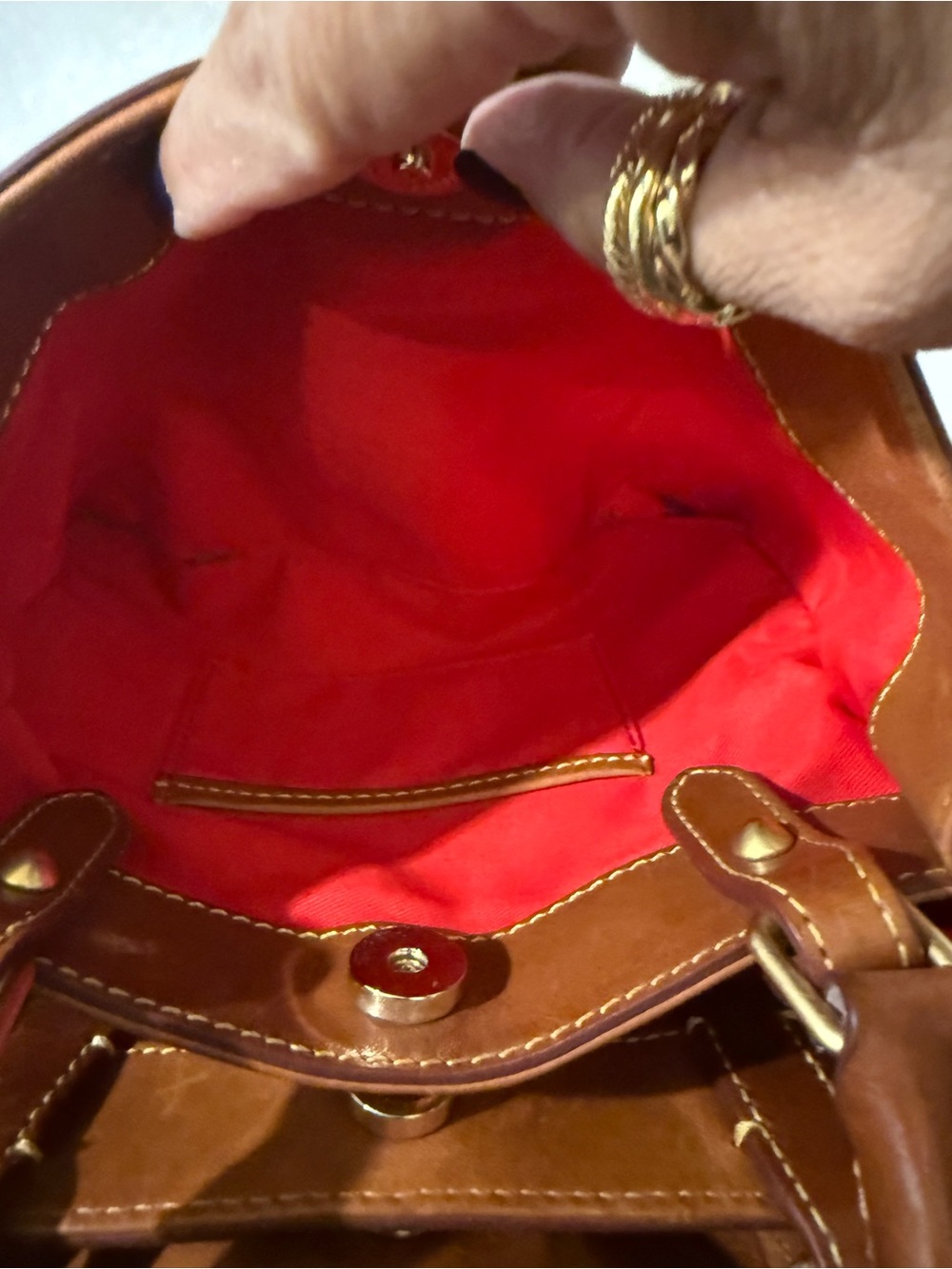 Dooney & Bourke Florentine Tan Leather Medium Shoulder Bag - Picture 11 of 16